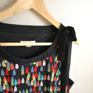 Retro Fit And Flare Sleeveless Raindrop Dress